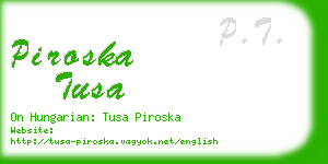 piroska tusa business card